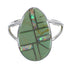 Turquoise And Opal Inlay Genuine Sterling Silver Ring Size 7-3/4 RX57622